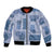 Vintage Lapita Bomber Jacket Iconic Double Face Pattern Blue