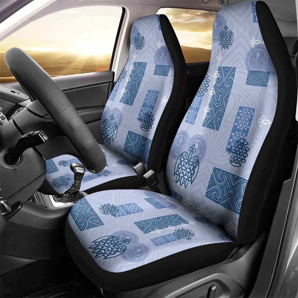 Vintage Lapita Car Seat Cover Iconic Double Face Pattern Blue