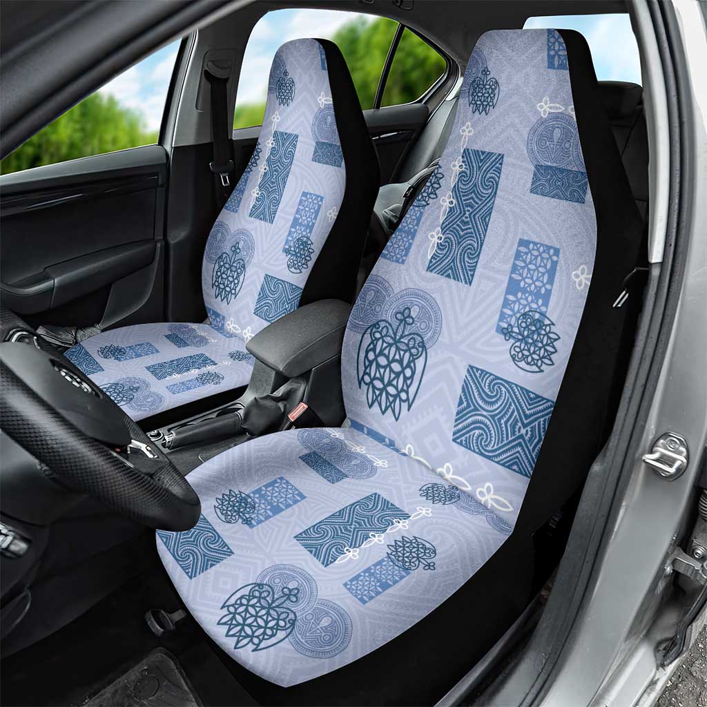 Vintage Lapita Car Seat Cover Iconic Double Face Pattern Blue