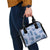 Vintage Lapita Shoulder Handbag Iconic Double Face Pattern Blue