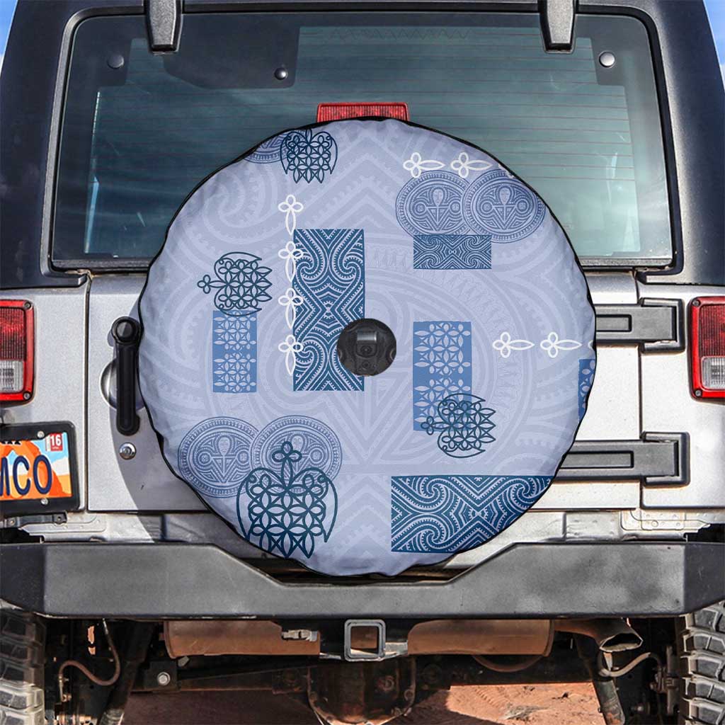 Vintage Lapita Spare Tire Cover Iconic Double Face Pattern Blue LT05 Blue - Polynesian Pride