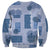 Vintage Lapita Sweatshirt Iconic Double Face Pattern Blue