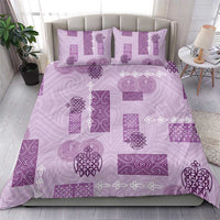 Vintage Lapita Bedding Set Iconic Double Face Pattern Violet