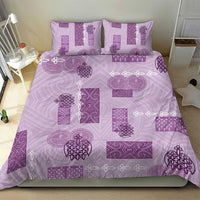 Vintage Lapita Bedding Set Iconic Double Face Pattern Violet