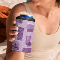 Vintage Lapita 4 in 1 Can Cooler Tumbler Iconic Double Face Pattern Violet