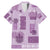 Vintage Lapita Family Matching Mermaid Dress and Hawaiian Shirt Iconic Double Face Pattern Violet