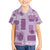 Vintage Lapita Family Matching Summer Maxi Dress and Hawaiian Shirt Iconic Double Face Pattern Violet