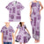 Vintage Lapita Family Matching Tank Maxi Dress and Hawaiian Shirt Iconic Double Face Pattern Violet