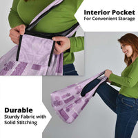 Vintage Lapita Grocery Bag Iconic Double Face Pattern Violet