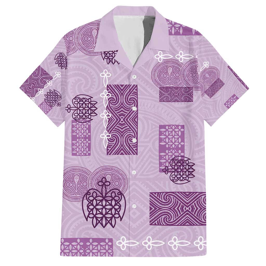 Vintage Lapita Hawaiian Shirt Iconic Double Face Pattern Violet