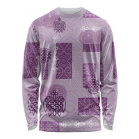 Vintage Lapita Long Sleeve Shirt Iconic Double Face Pattern Violet