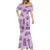 Vintage Lapita Mermaid Dress Iconic Double Face Pattern Violet
