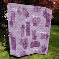 Vintage Lapita Quilt Iconic Double Face Pattern Violet LT05 - Polynesian Pride