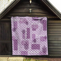 Vintage Lapita Quilt Iconic Double Face Pattern Violet LT05 - Polynesian Pride