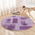Vintage Lapita Round Carpet Iconic Double Face Pattern Violet