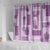 Vintage Lapita Shower Curtain Iconic Double Face Pattern Violet