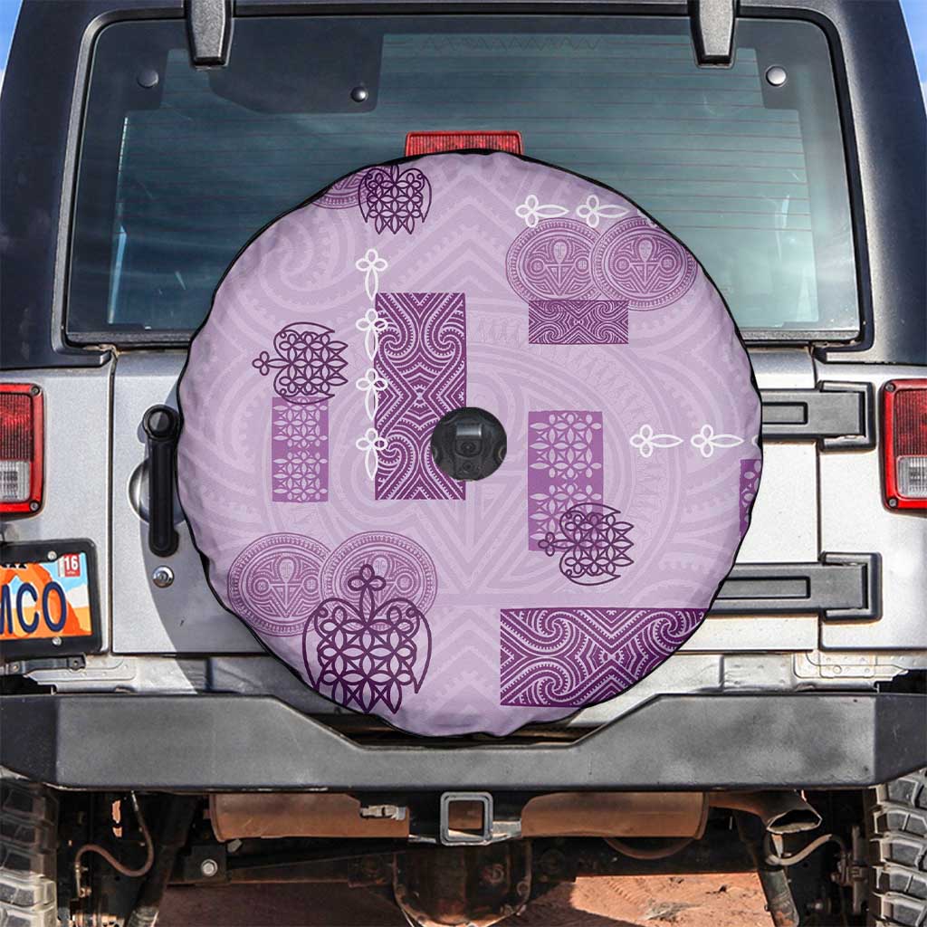 Vintage Lapita Spare Tire Cover Iconic Double Face Pattern Violet LT05 Violet - Polynesian Pride