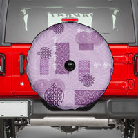 Vintage Lapita Spare Tire Cover Iconic Double Face Pattern Violet