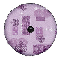 Vintage Lapita Spare Tire Cover Iconic Double Face Pattern Violet