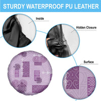 Vintage Lapita Spare Tire Cover Iconic Double Face Pattern Violet