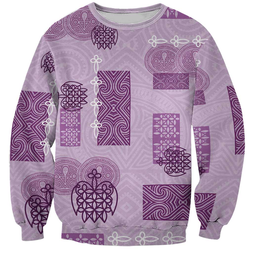 Vintage Lapita Sweatshirt Iconic Double Face Pattern Violet