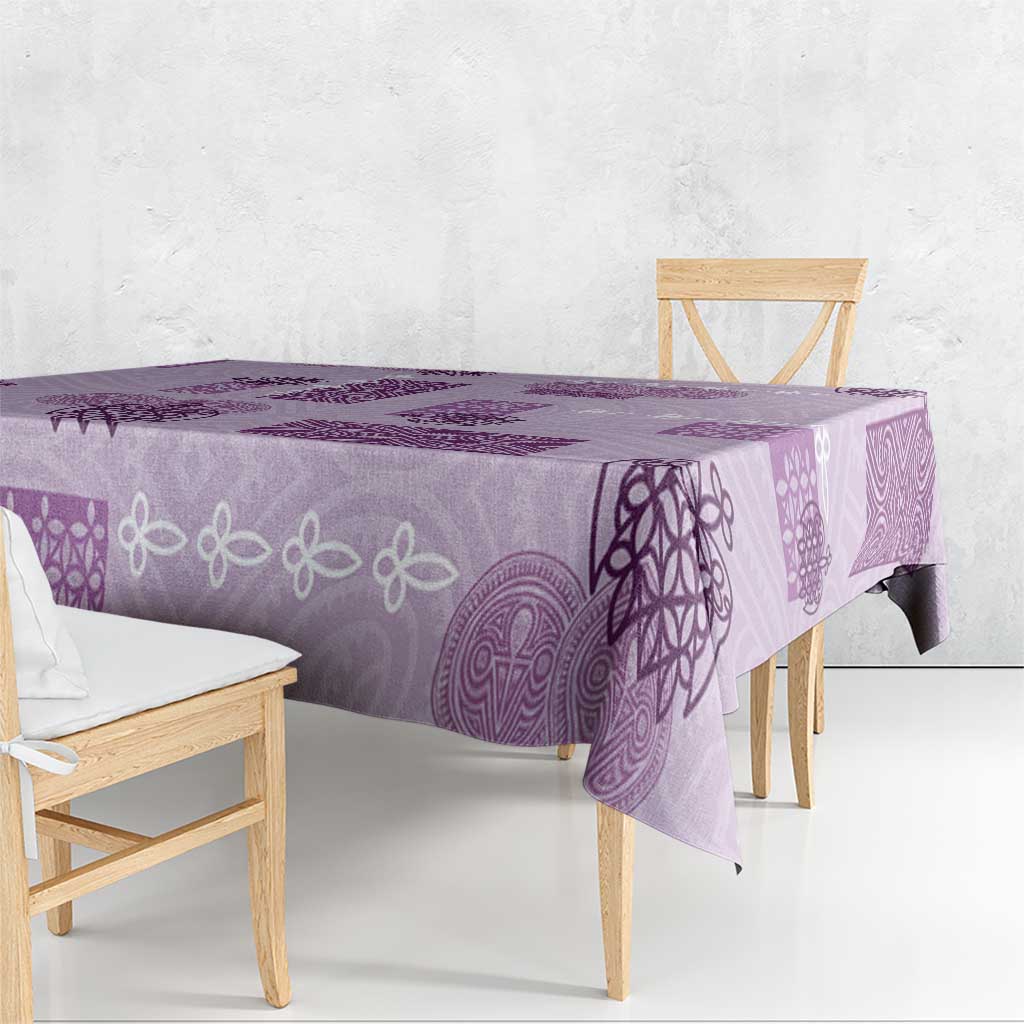 Vintage Lapita Tablecloth Iconic Double Face Pattern Violet