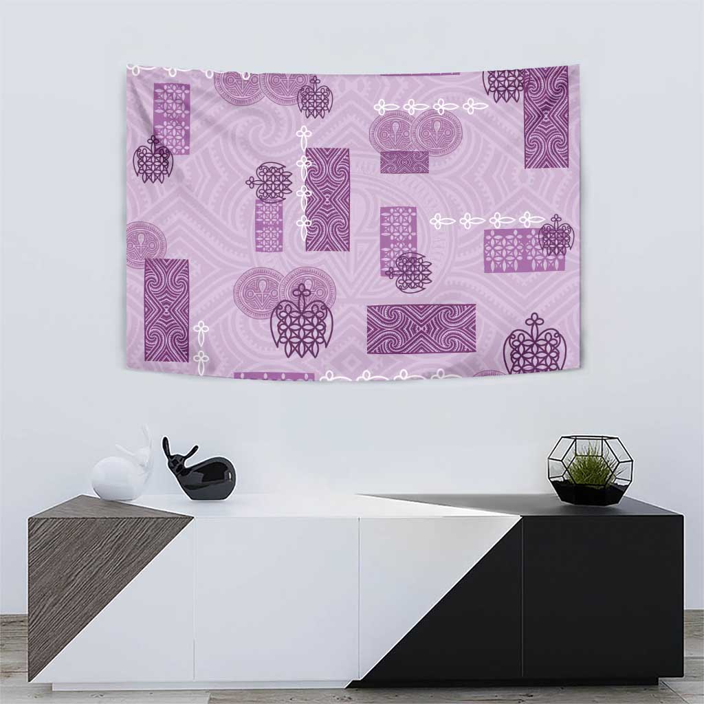 Vintage Lapita Tapestry Iconic Double Face Pattern Violet