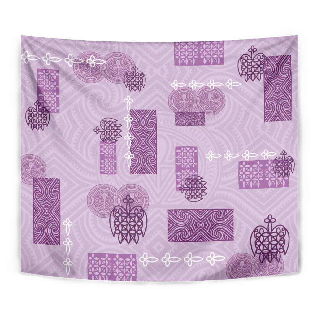 Vintage Lapita Tapestry Iconic Double Face Pattern Violet