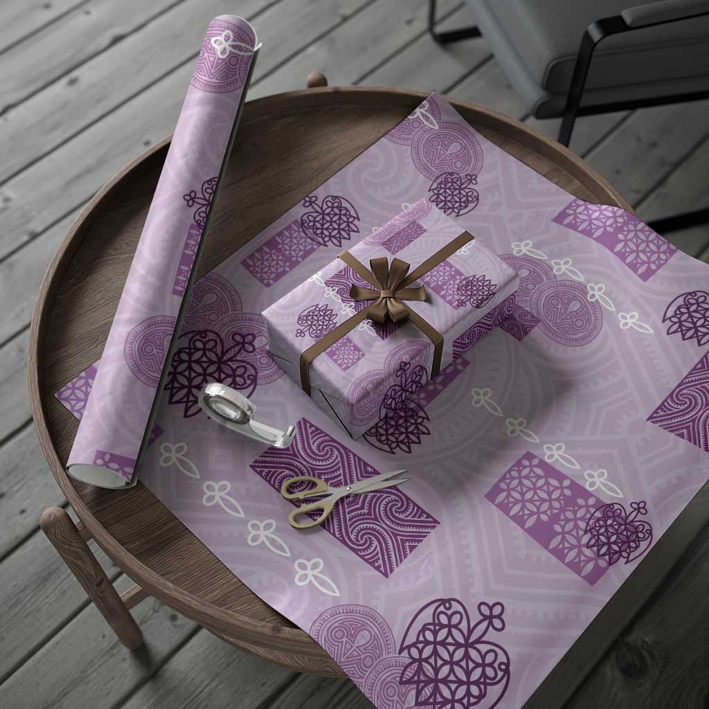 Vintage Lapita Wrapping Paper Iconic Double Face Pattern Violet - Polynesian Pride