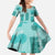 Vintage Lapita Family Matching Long Sleeve Bodycon Dress and Hawaiian Shirt Iconic Double Face Pattern Turquoise LT05