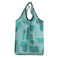 Vintage Lapita Grocery Bag Iconic Double Face Pattern Turquoise