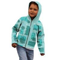 Vintage Lapita Kid Hoodie Iconic Double Face Pattern Turquoise LT05