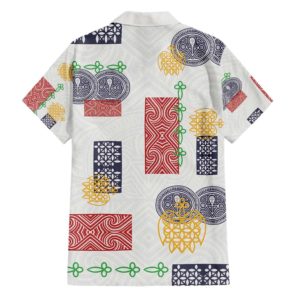 Vintage Lapita Family Matching Long Sleeve Bodycon Dress and Hawaiian Shirt Iconic Double Face Pattern