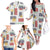Vintage Lapita Family Matching Off The Shoulder Long Sleeve Dress and Hawaiian Shirt Iconic Double Face Pattern