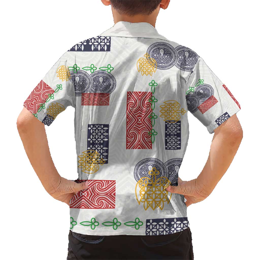 Vintage Lapita Family Matching Short Sleeve Bodycon Dress and Hawaiian Shirt Iconic Double Face Pattern