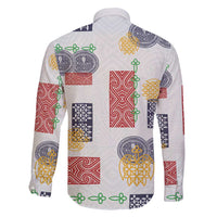 Vintage Lapita Family Matching Short Sleeve Bodycon Dress and Hawaiian Shirt Iconic Double Face Pattern