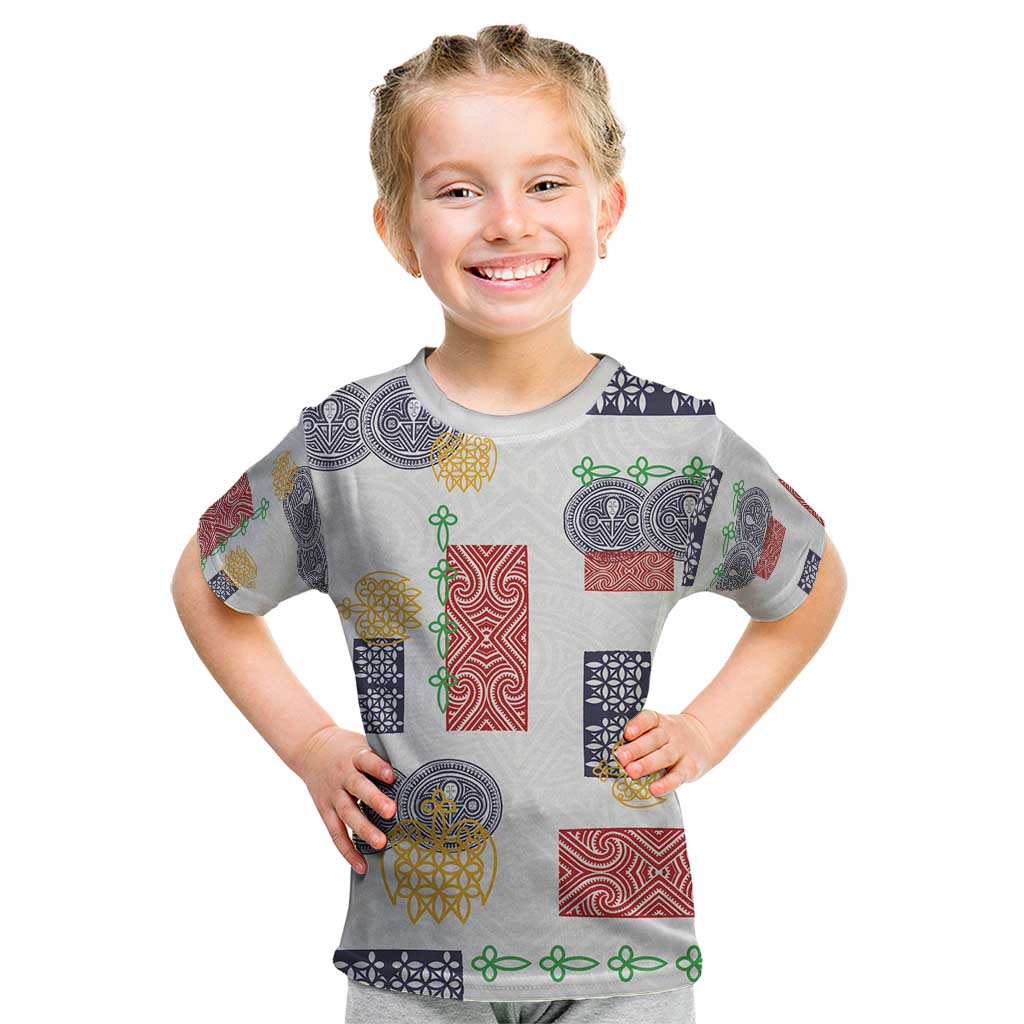 Vintage Lapita Kid T Shirt Iconic Double Face Pattern LT05 Colorful - Polynesian Pride