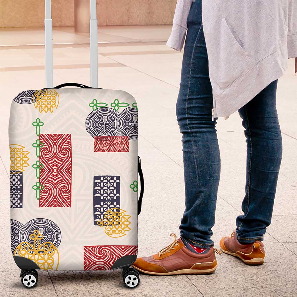 Vintage Lapita Luggage Cover Iconic Double Face Pattern LT05 Colorful - Polynesian Pride