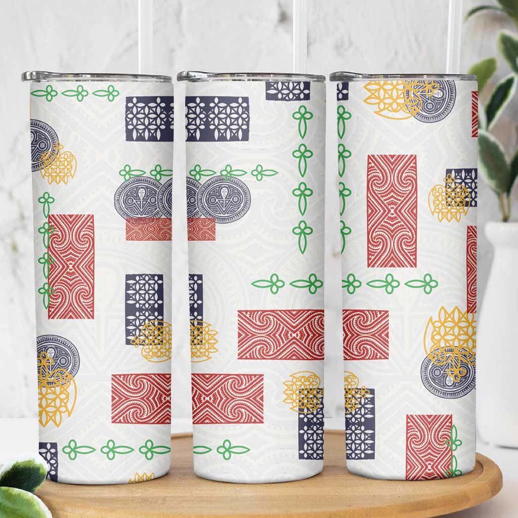 Vintage Lapita Skinny Tumbler Iconic Double Face Pattern