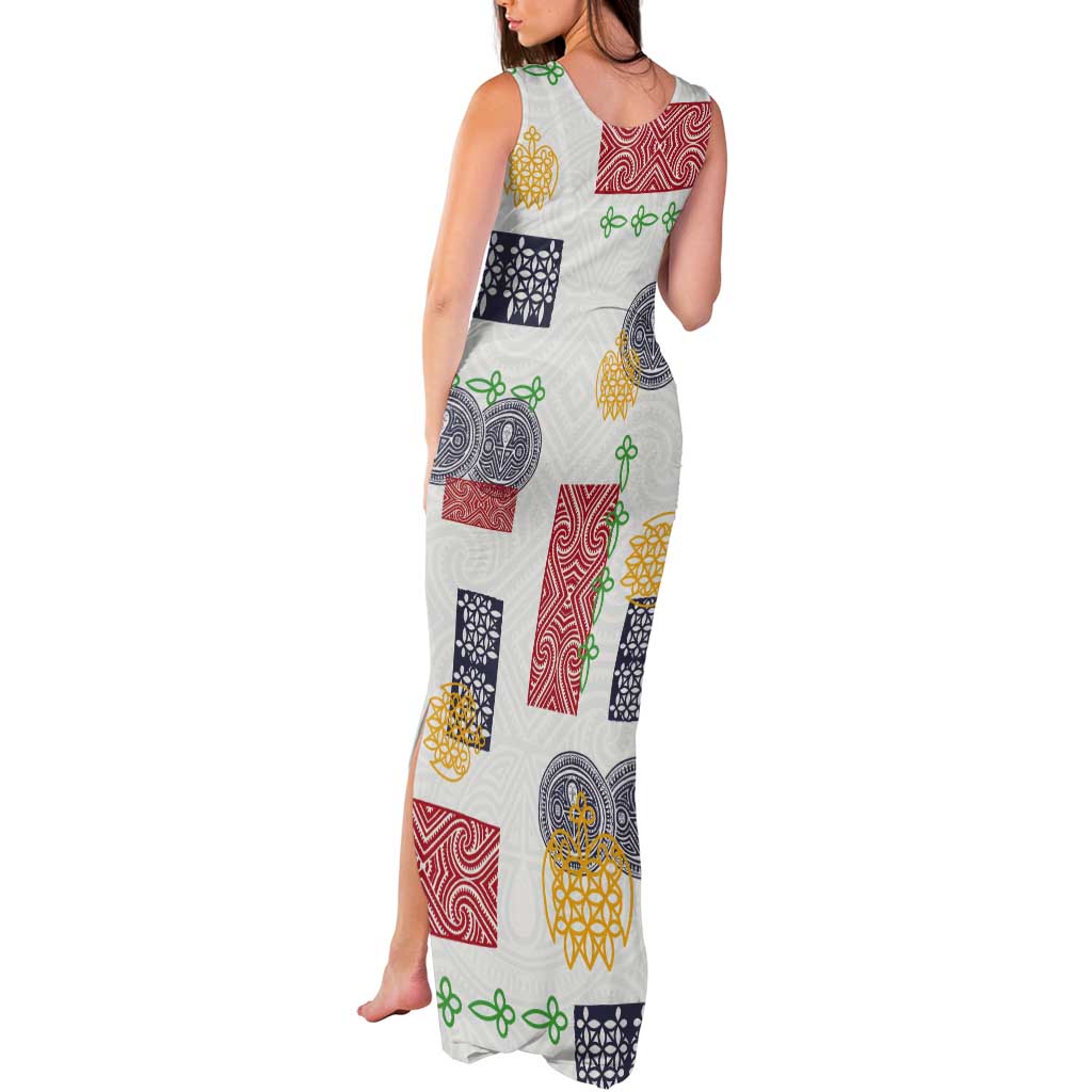 Vintage Lapita Tank Maxi Dress Iconic Double Face Pattern