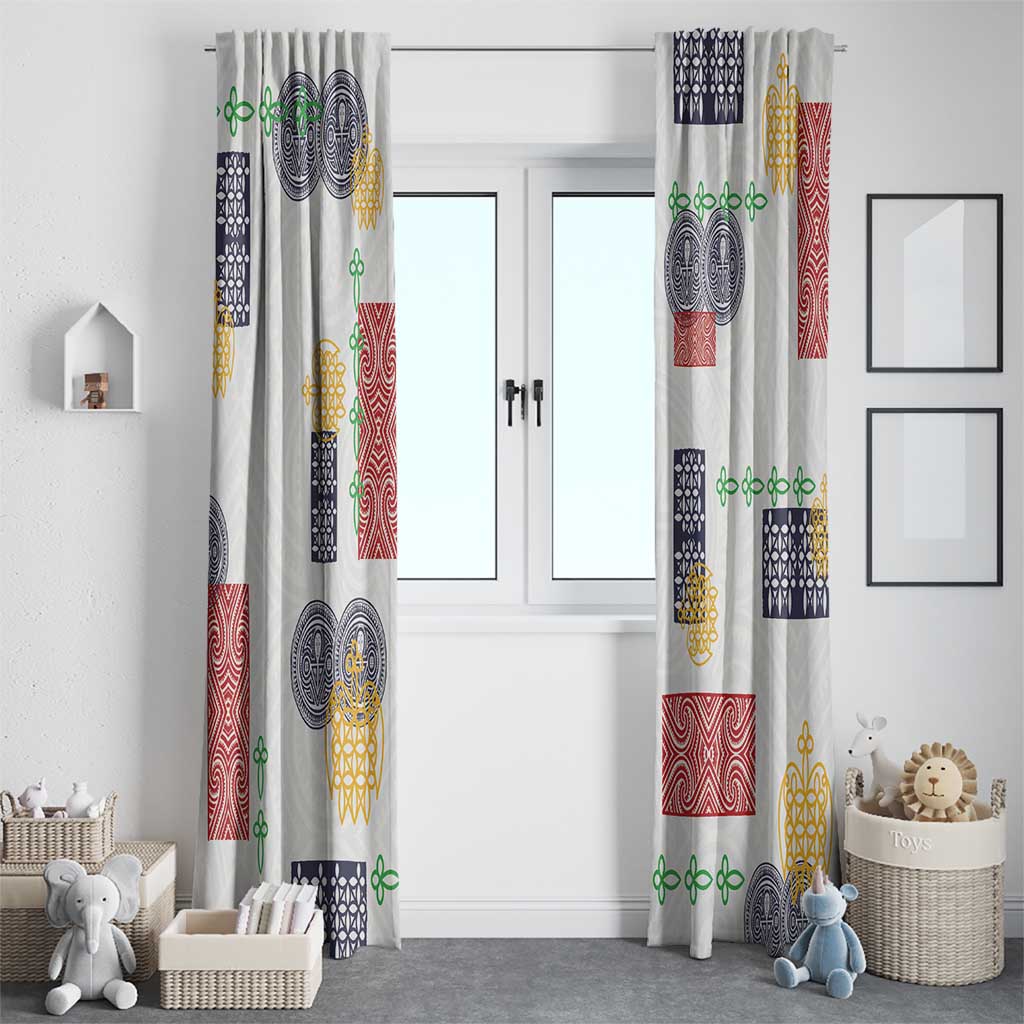Vintage Lapita Window Curtain Iconic Double Face Pattern