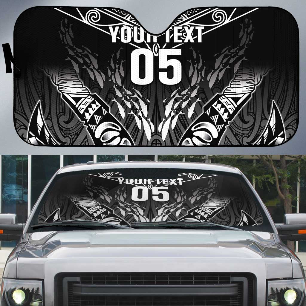 Custom New Zealand Fishing Auto Sun Shade Aotearoa Maori Koru - Polynesian Pride