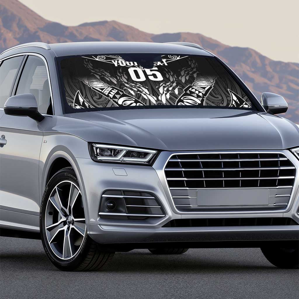 Custom New Zealand Fishing Auto Sun Shade Aotearoa Maori Koru - Polynesian Pride