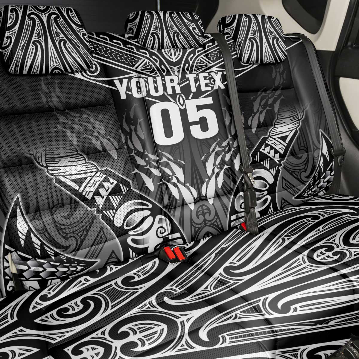 Custom New Zealand Fishing Back Car Seat Cover Aotearoa Maori Koru - Polynesian Pride