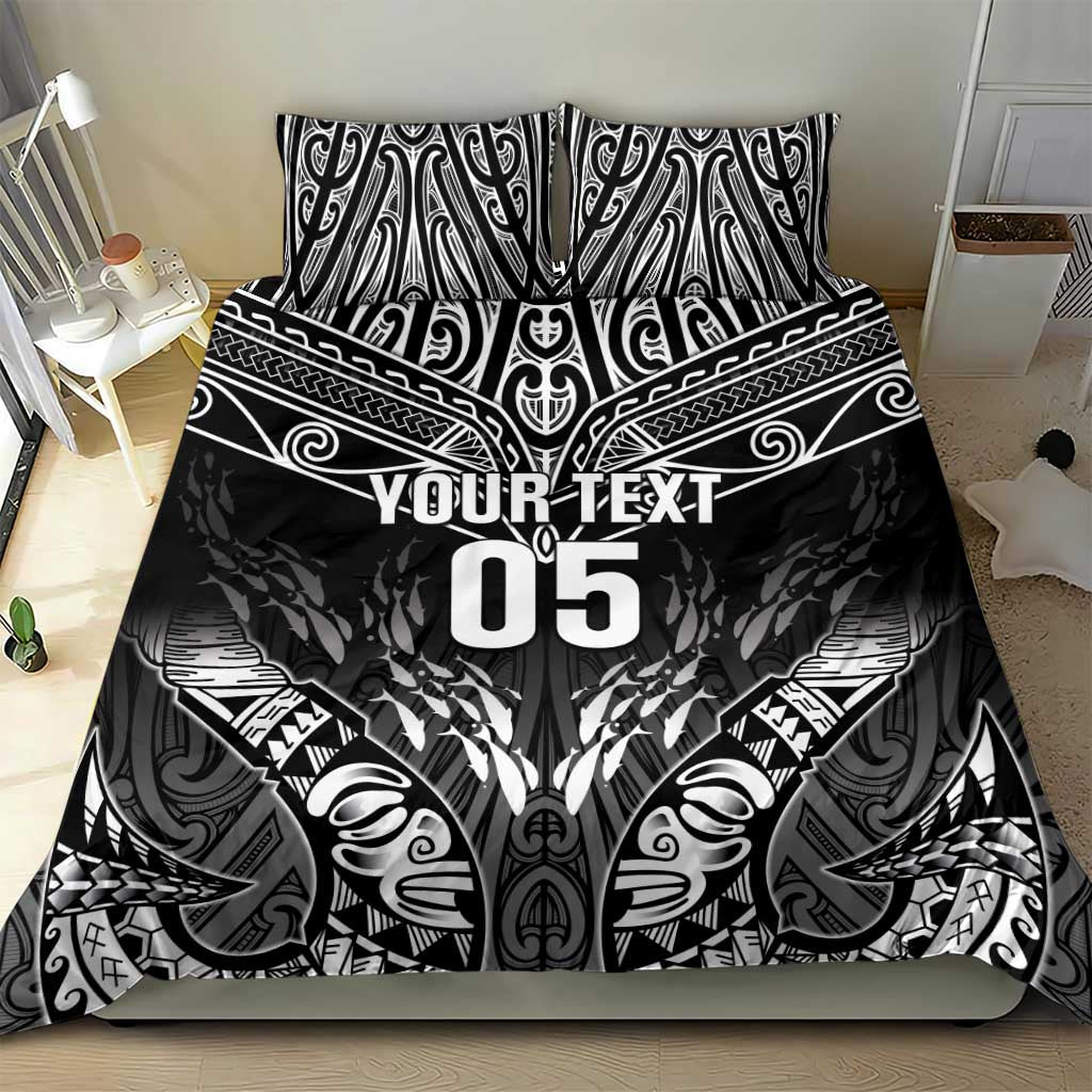 Custom New Zealand Fishing Bedding Set Aotearoa Maori Koru - Polynesian Pride