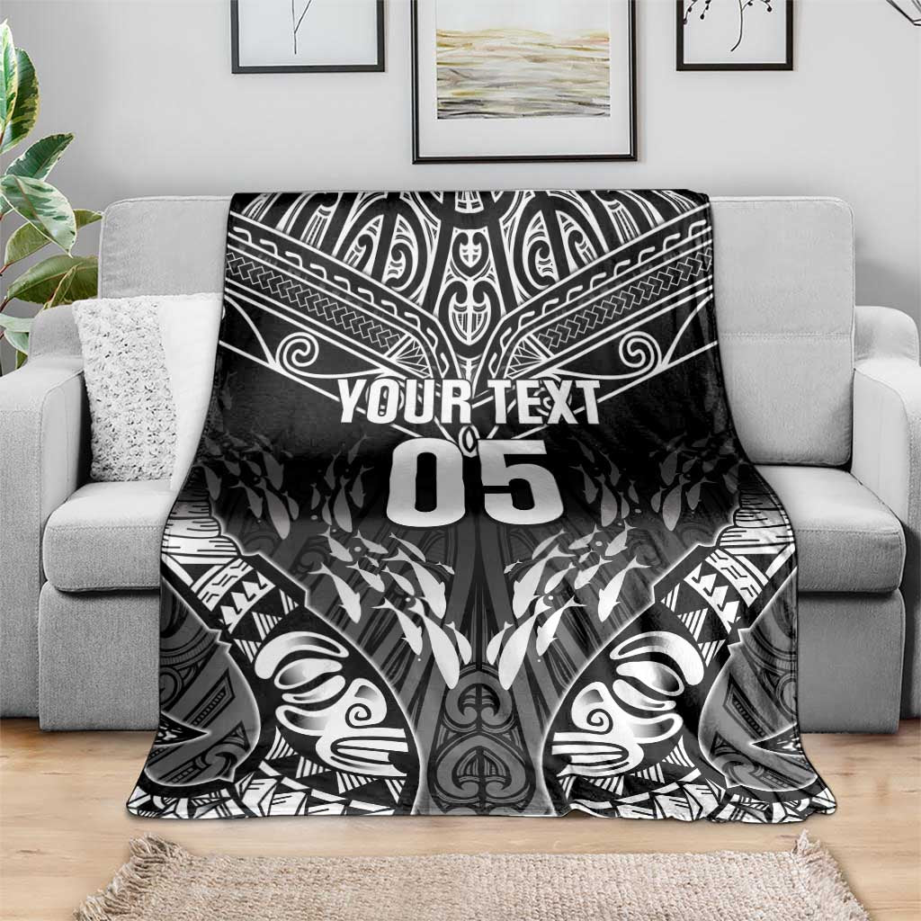 Custom New Zealand Fishing Blanket Aotearoa Maori Koru - Polynesian Pride