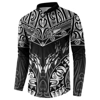 Custom New Zealand Fishing Button Sweatshirt Aotearoa Maori Koru - Polynesian Pride