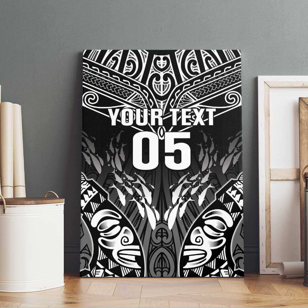 Custom New Zealand Fishing Canvas Wall Art Aotearoa Maori Koru - Polynesian Pride