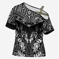 Custom New Zealand Fishing Cross Shoulder Shirt Aotearoa Maori Koru - Polynesian Pride