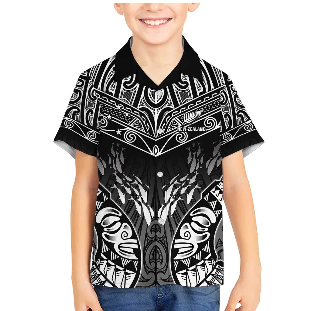 Custom New Zealand Fishing Family Matching Mermaid Dress and Hawaiian Shirt Aotearoa Maori Koru - Polynesian Pride